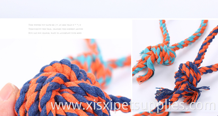 wholesale rope ball with handle for interactive toys for dog